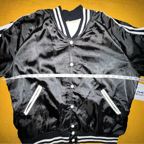 Vintage Satin EMI America Records Button Up Jacket - Picture 3 of 9